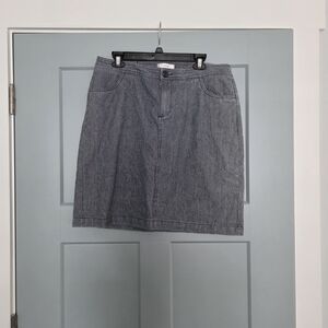 Plus Size 14W Denim Skirt 100% Cotton Classic Jean Skirt
